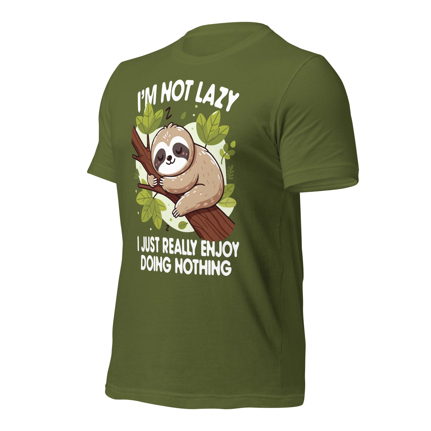 I'm Not Lazy I Just Really Enjoy Doing Nothing Funny Sloth Bella Canvas Adult T-Shirt