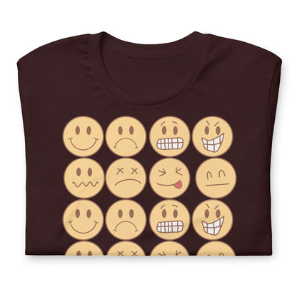 Feel Your Feelings Emojis Quality Cotton Bella Canvas Adult T-Shirt