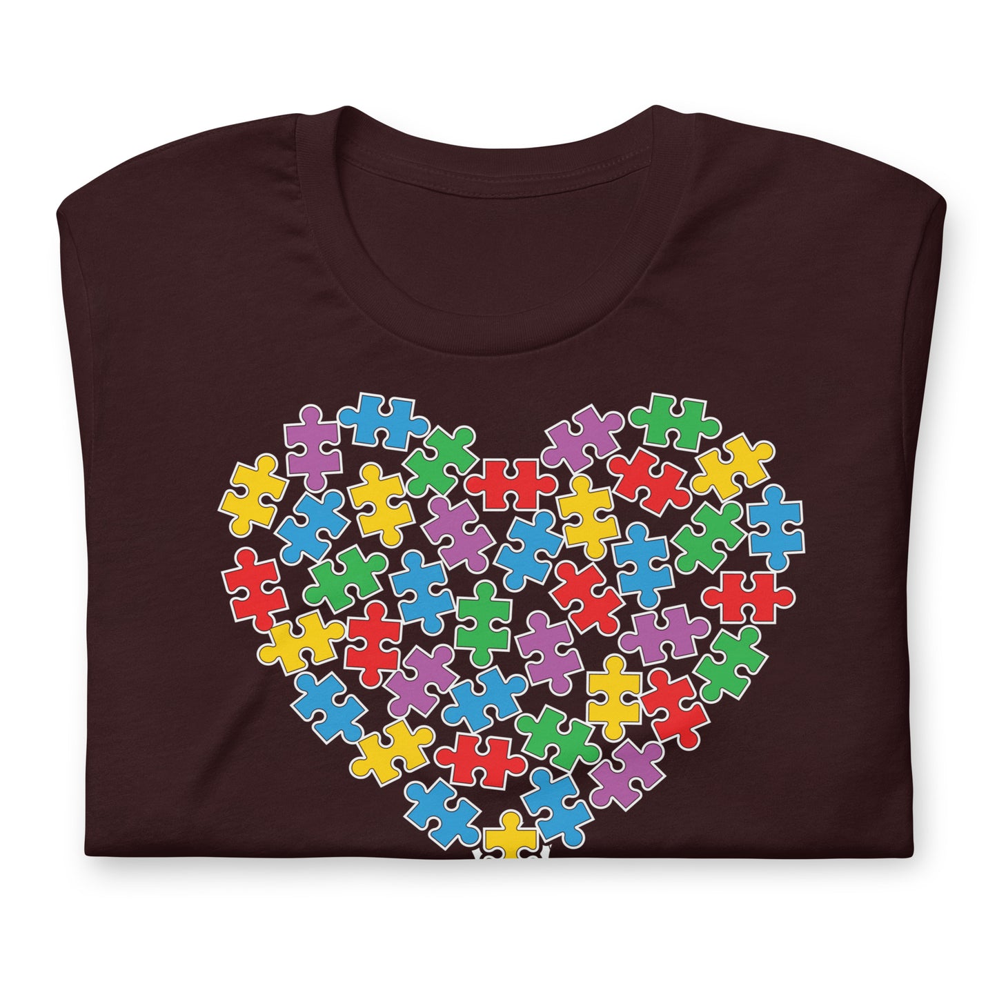 Autism Acceptance Heart Tree Quality Cotton Bella Canvas Adult T-Shirt