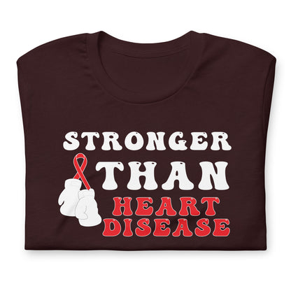 Stronger than Heart Disease Awareness Quality Cotton Bella Canvas Adult T-Shirt