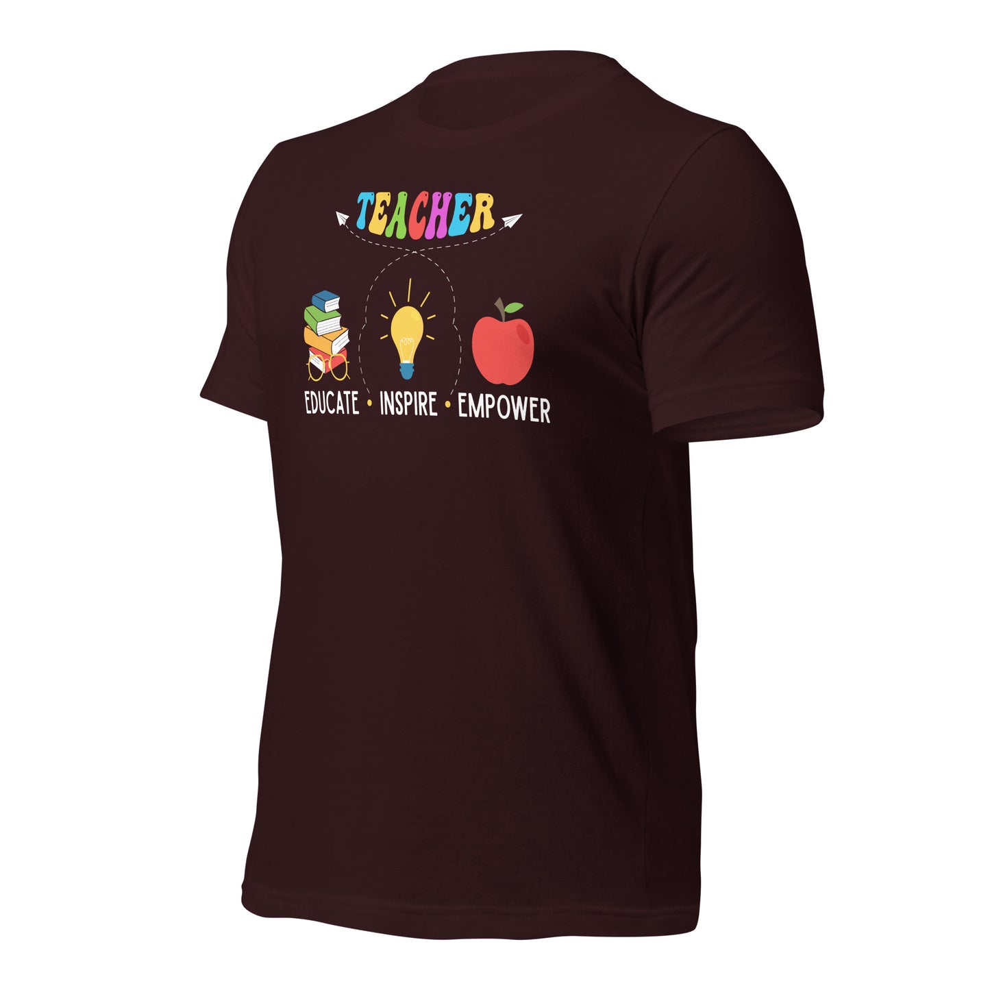 Educate, Inspire, Empower Teacher Quality Cotton Bella Canvas Adult T-Shirt