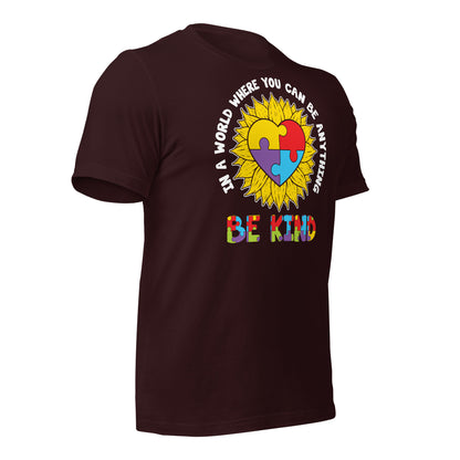 Be Kind Autism Acceptance Quality Cotton Bella Canvas Adult T-Shirt