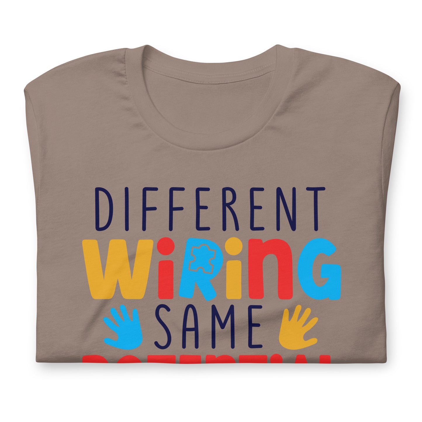 Different Wiring Same Potential Autism Acceptance Quality Cotton Bella Canvas Adult T-Shirt