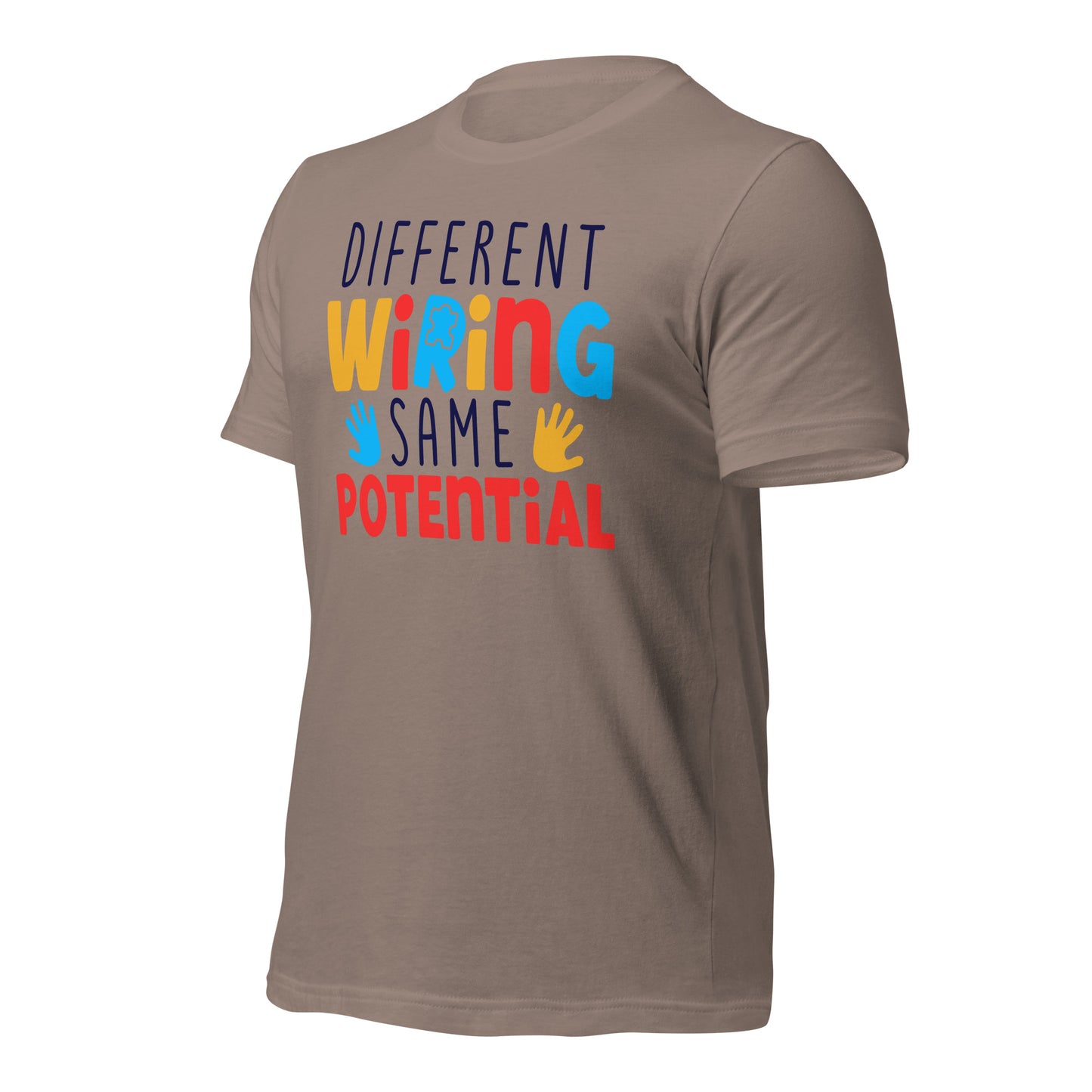 Different Wiring Same Potential Autism Acceptance Quality Cotton Bella Canvas Adult T-Shirt