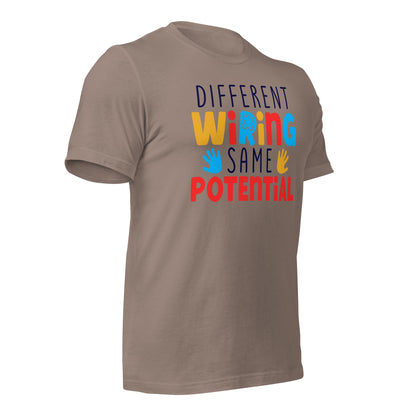 Different Wiring Same Potential Autism Acceptance Quality Cotton Bella Canvas Adult T-Shirt