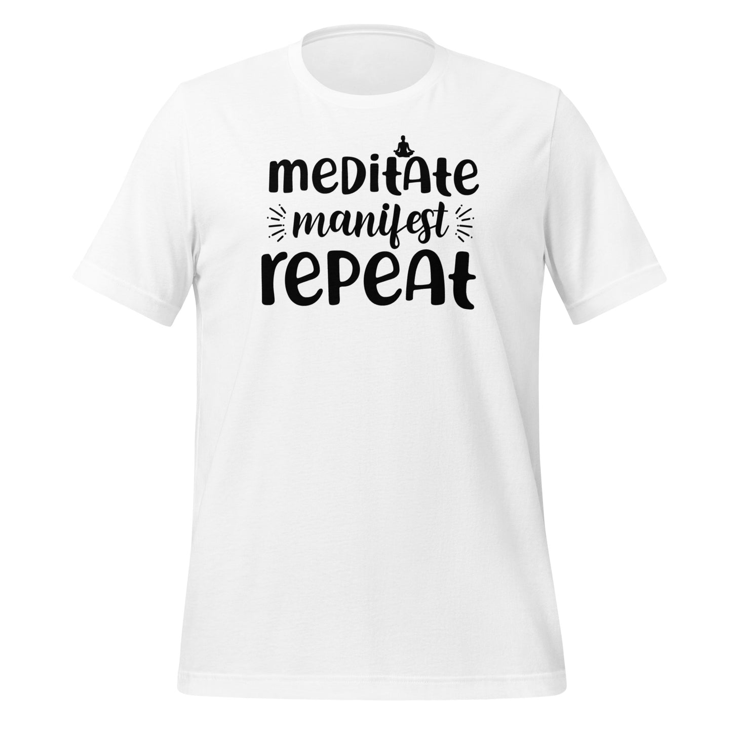 Meditate, Manifest, Repeat Quality Cotton Bella Canvas Adult T-Shirt