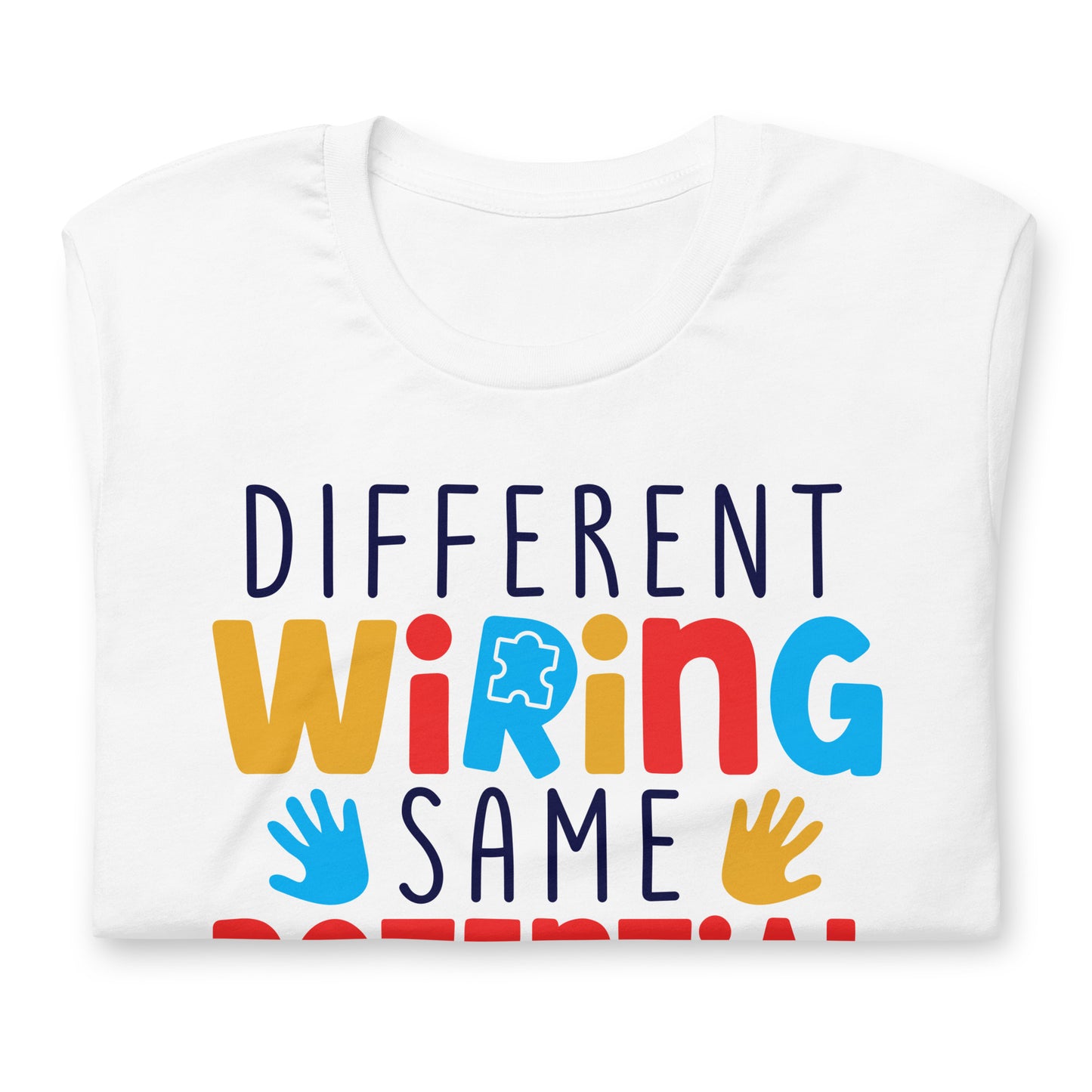 Different Wiring Same Potential Autism Acceptance Quality Cotton Bella Canvas Adult T-Shirt