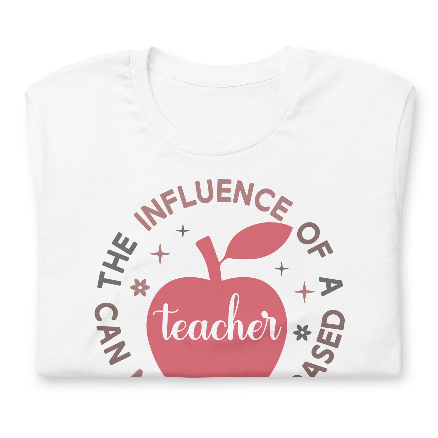 The Influence of a Teacher Can Never Be Erased Bella Canvas Unisex T-Shirt