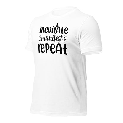 Meditate, Manifest, Repeat Quality Cotton Bella Canvas Adult T-Shirt