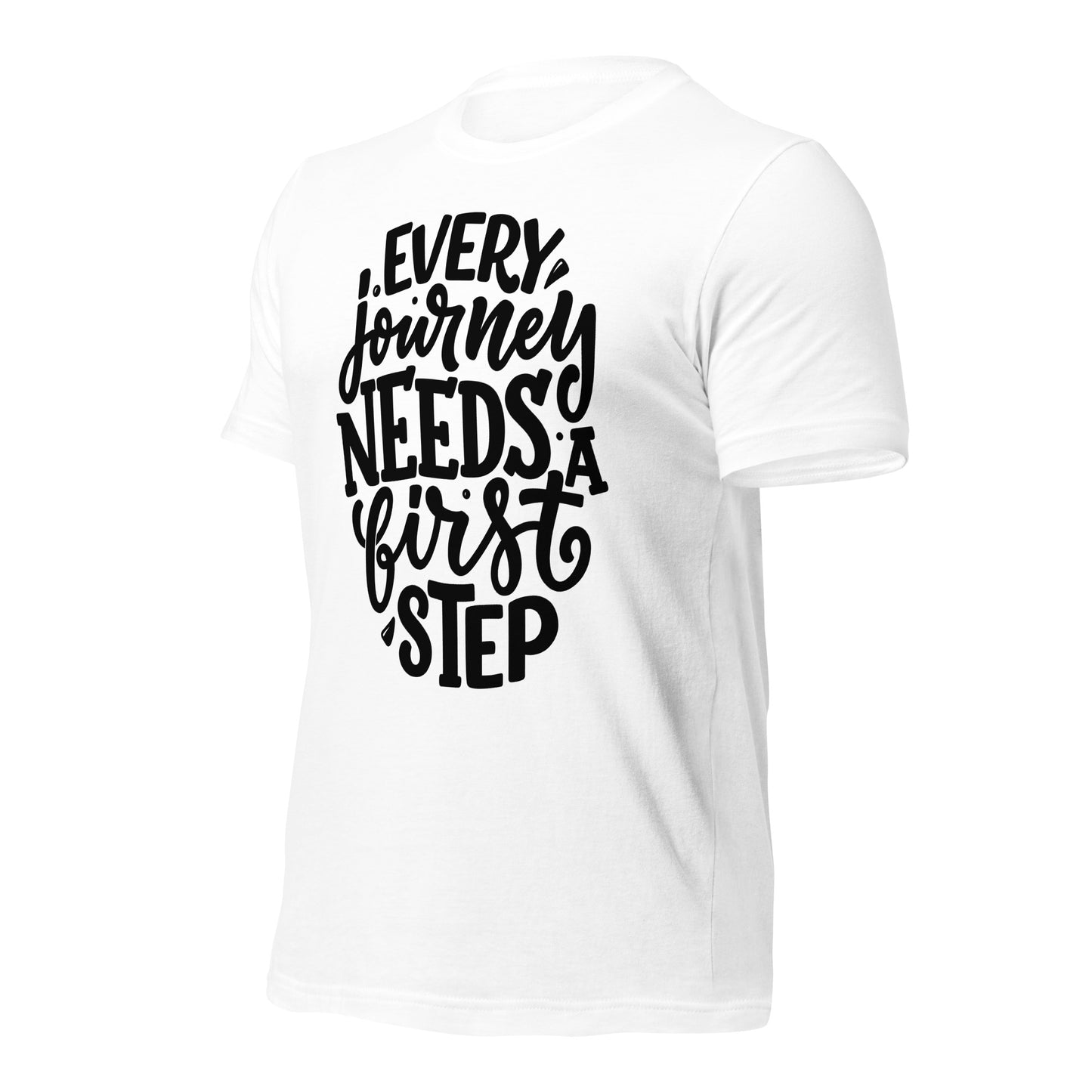 Every Journey Needs a First Step Quality Cotton Bella Canvas Adult T-Shirt