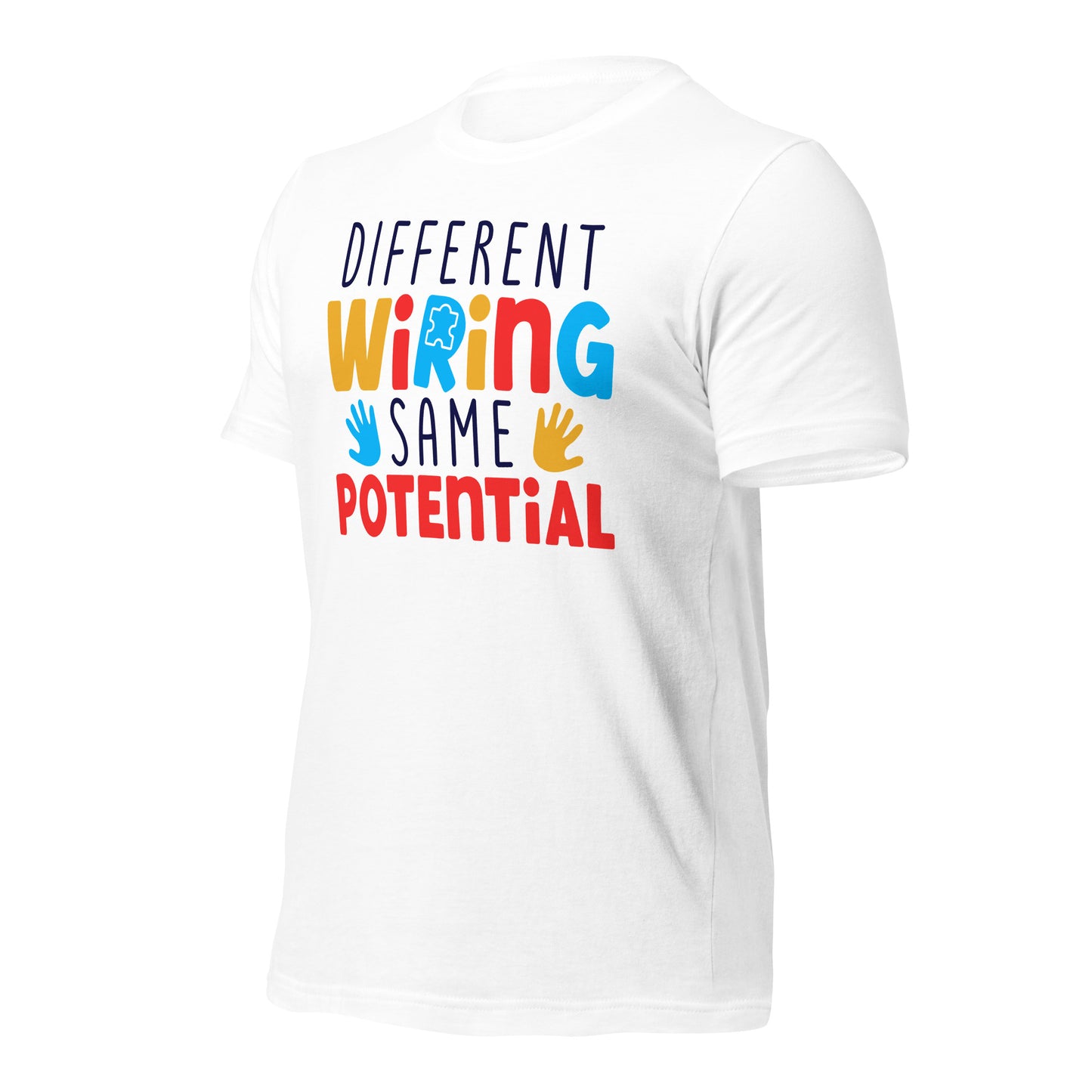 Different Wiring Same Potential Autism Acceptance Quality Cotton Bella Canvas Adult T-Shirt