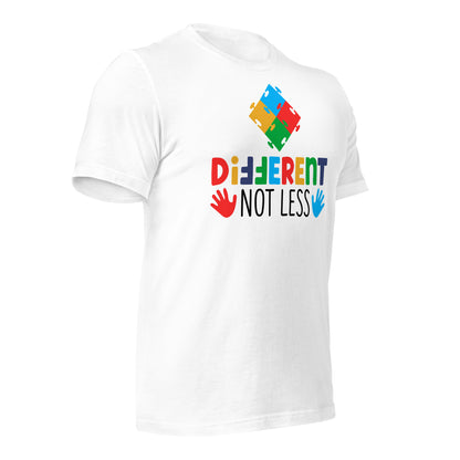 Different Not Less Autism Acceptance Quality Cotton Bella Canvas Adult T-shirt