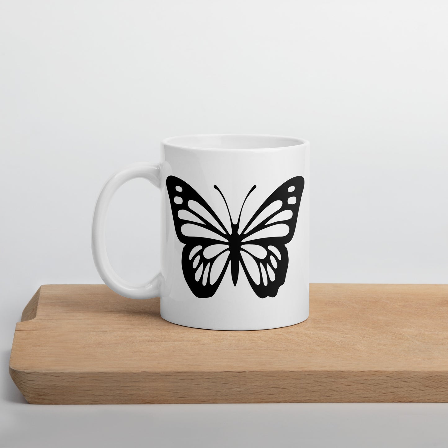 Positivity Butterfly White Ceramic Coffee Mug