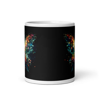 Emerging Butterfly White Ceramic Coffee Mug