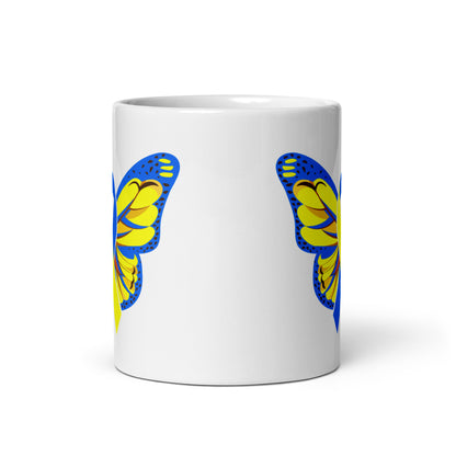 Down Syndrome Awareness Butterfly Ceramic Coffee Mug