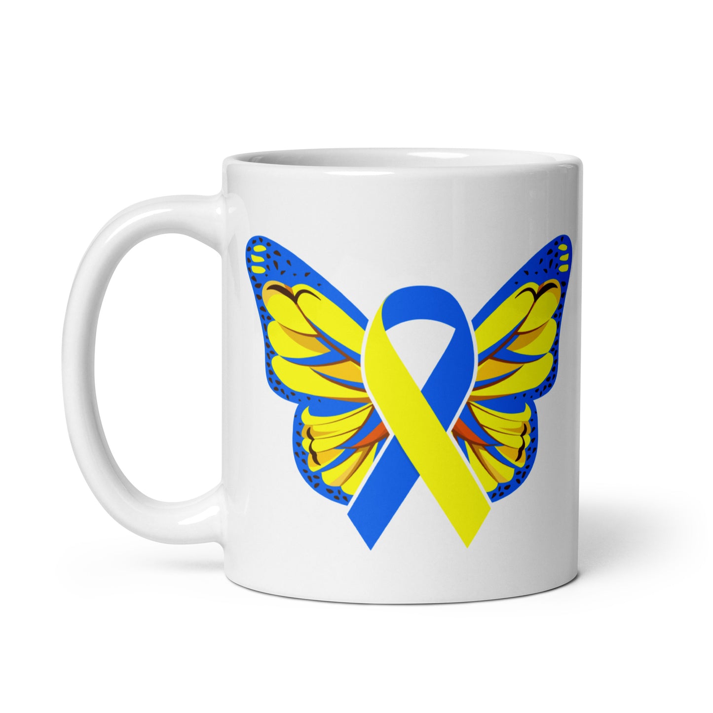 Down Syndrome Awareness Butterfly Ceramic Coffee Mug