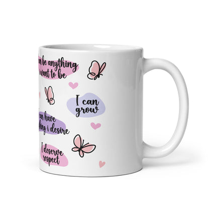 Positive Affirmations Self Care Awareness Ceramic Coffee Mug