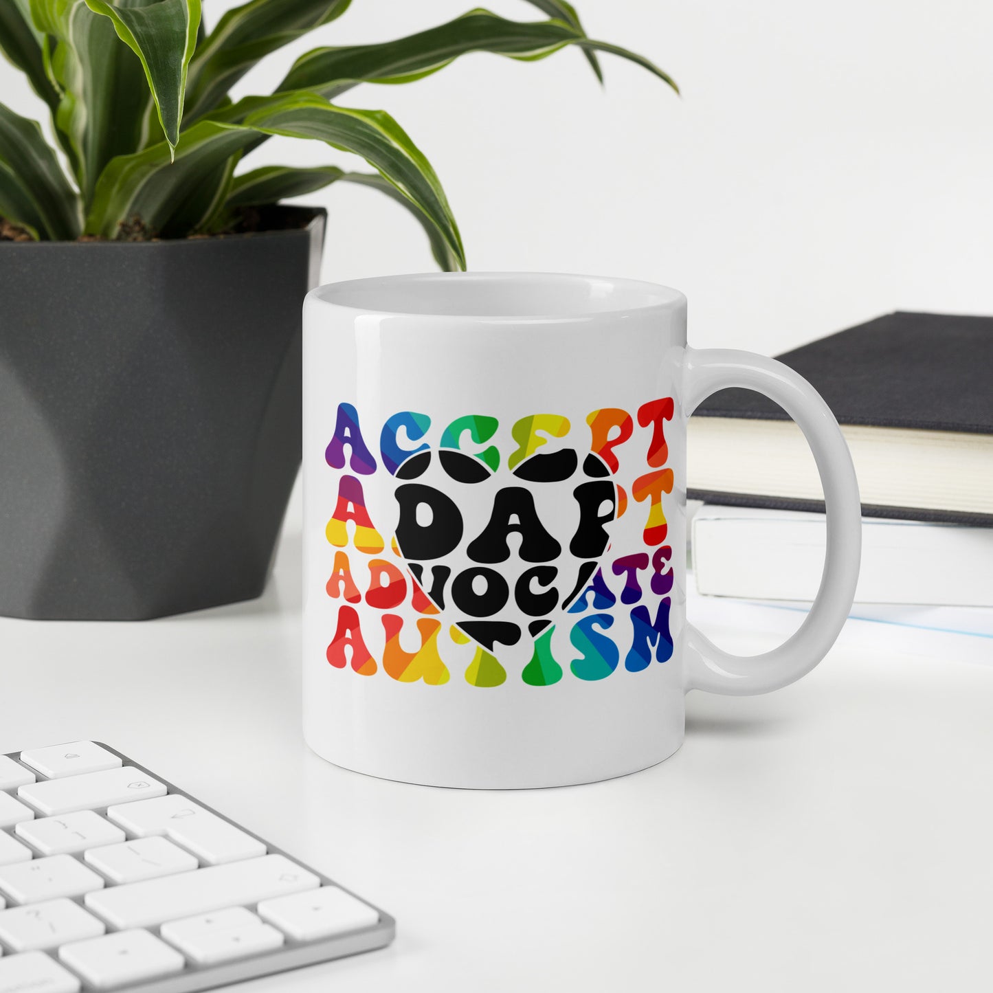 Accept Adapt Advocate Autism Ceramic Coffee Mug