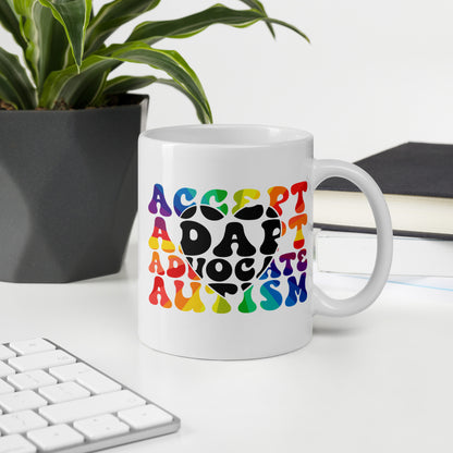 Accept Adapt Advocate Autism Ceramic Coffee Mug