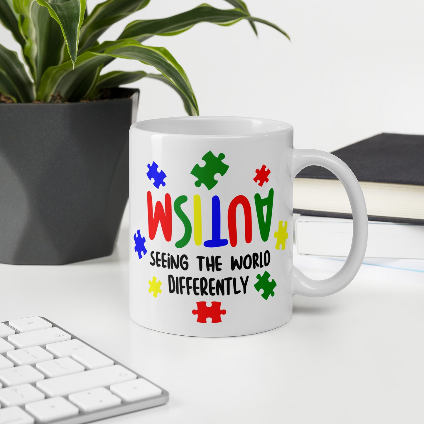 Seeing the World Differently Autism Acceptance Ceramic Coffee Mug