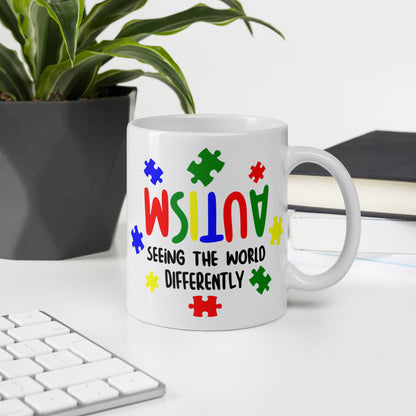 Seeing the World Differently Autism Acceptance Ceramic Coffee Mug