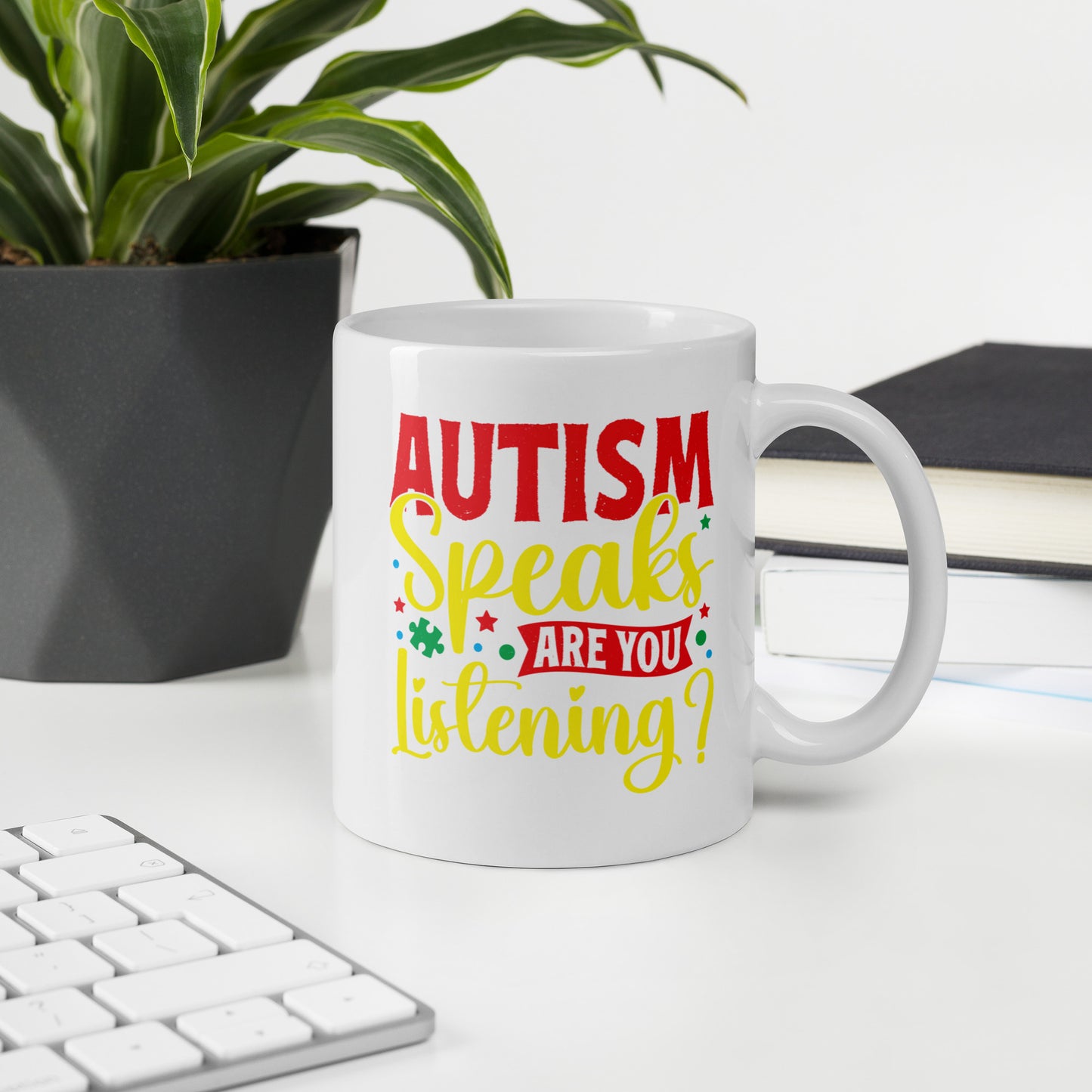 Autism Speaks Are You Listening Ceramic Coffee Mug