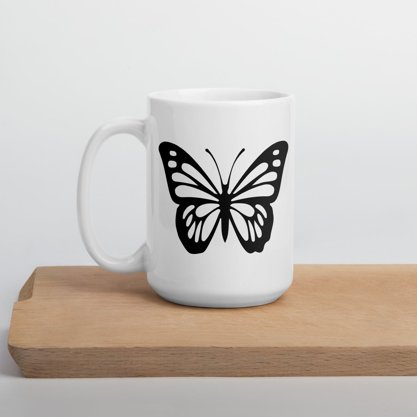 Positivity Butterfly White Ceramic Coffee Mug