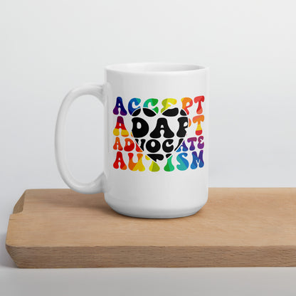 Accept Adapt Advocate Autism Ceramic Coffee Mug