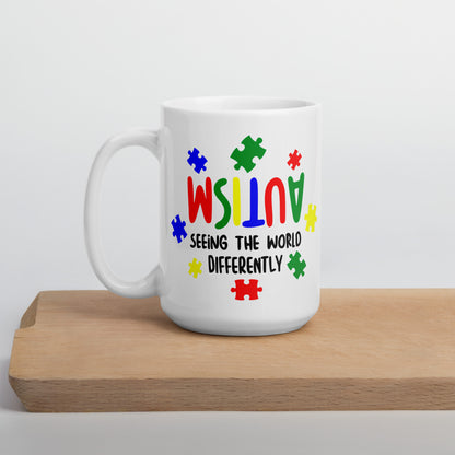 Seeing the World Differently Autism Acceptance Ceramic Coffee Mug