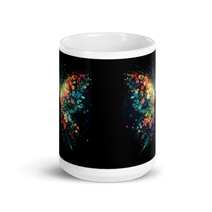 Emerging Butterfly White Ceramic Coffee Mug