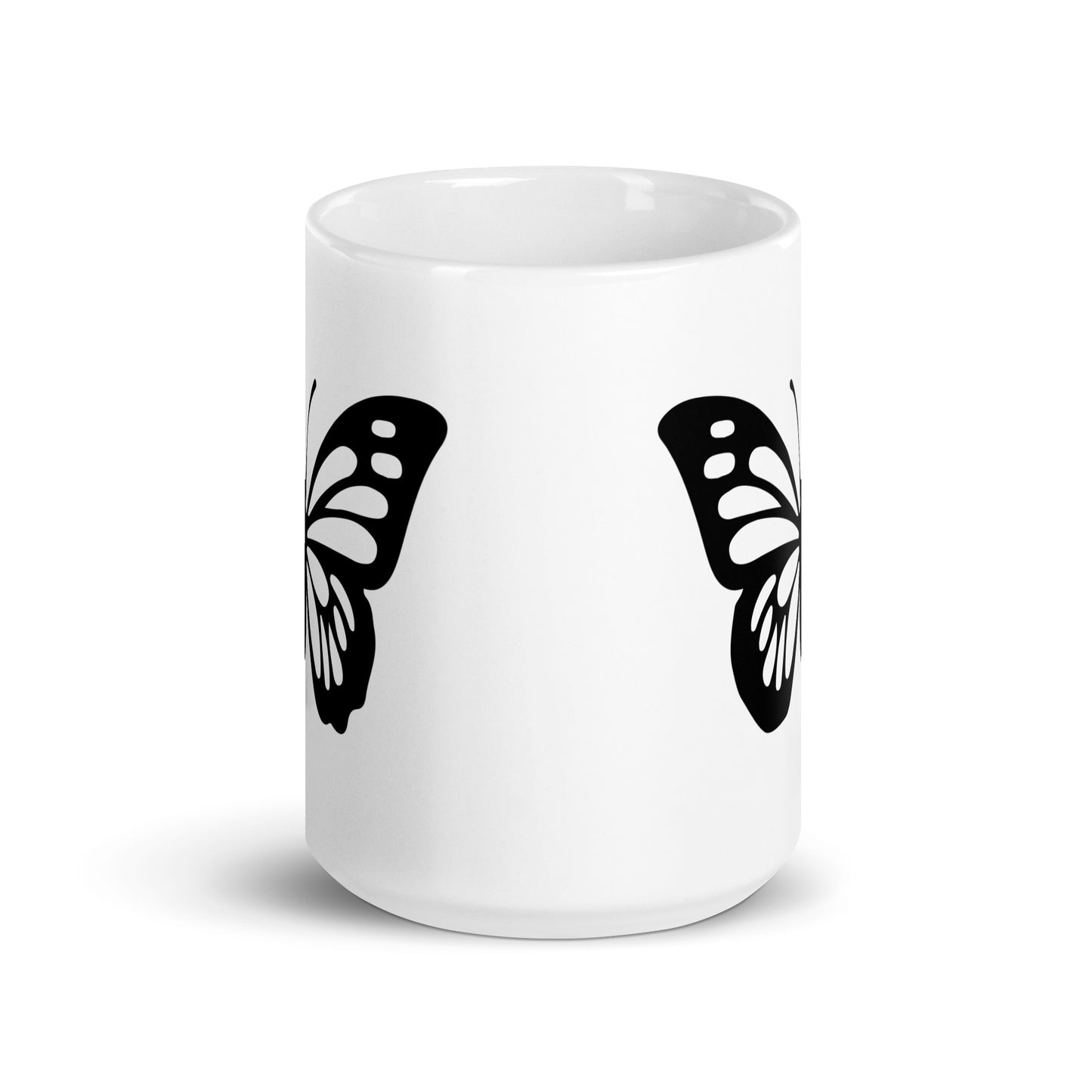 Positivity Butterfly White Ceramic Coffee Mug