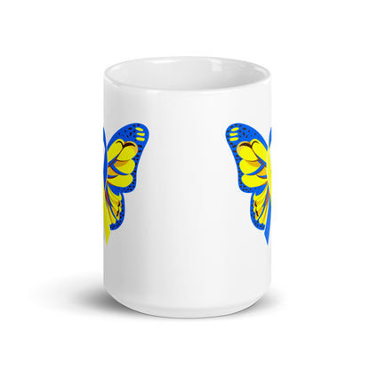 Down Syndrome Awareness Butterfly Ceramic Coffee Mug