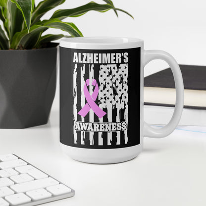 Alzheimer's Awareness Flag Ceramic Coffee Mug