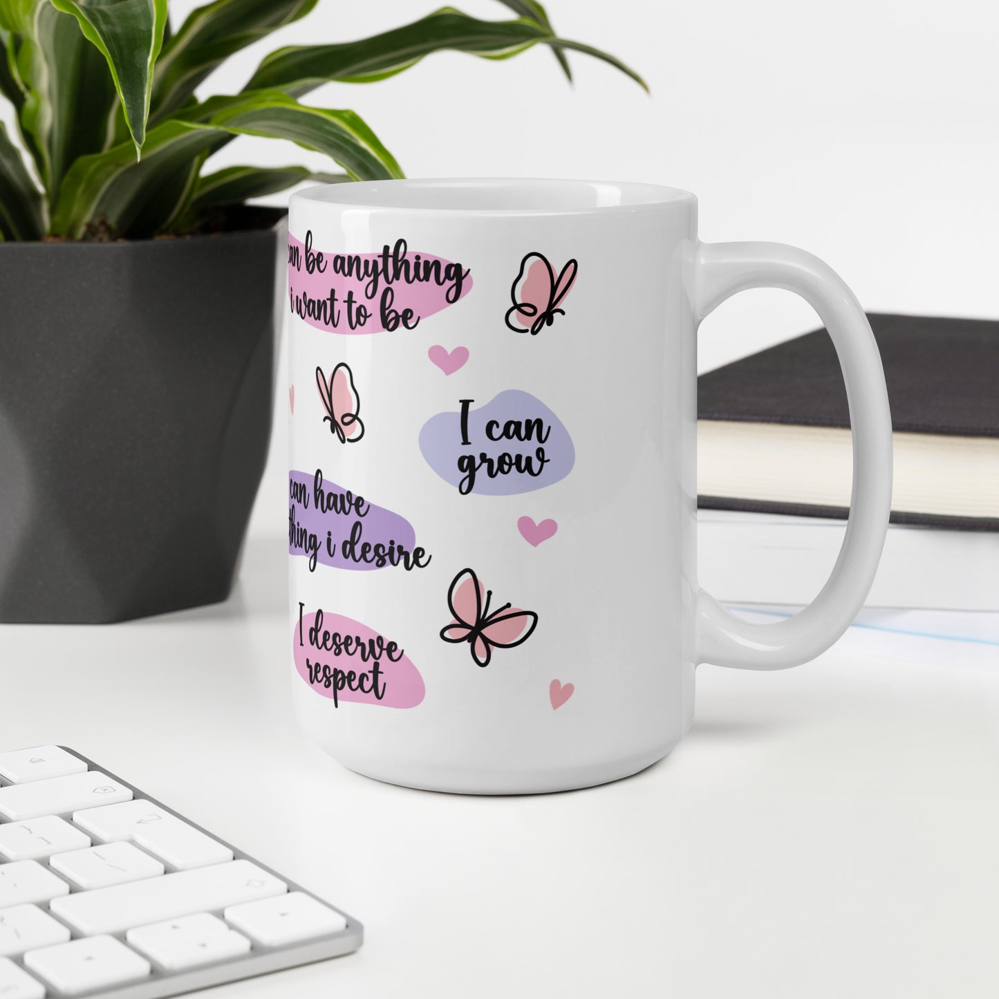 Positive Affirmations Self Care Awareness Ceramic Coffee Mug