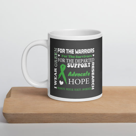 Mental Health Awareness White Ceramic Coffee Mug
