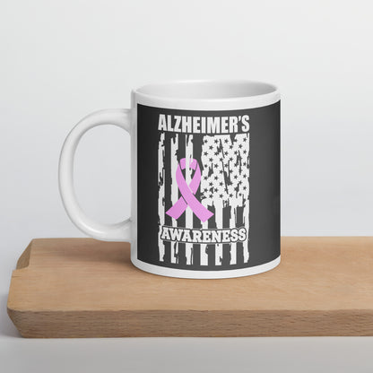 Alzheimer's Awareness Flag Ceramic Coffee Mug