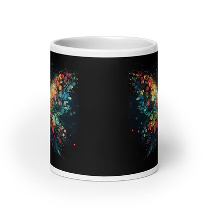 Emerging Butterfly White Ceramic Coffee Mug