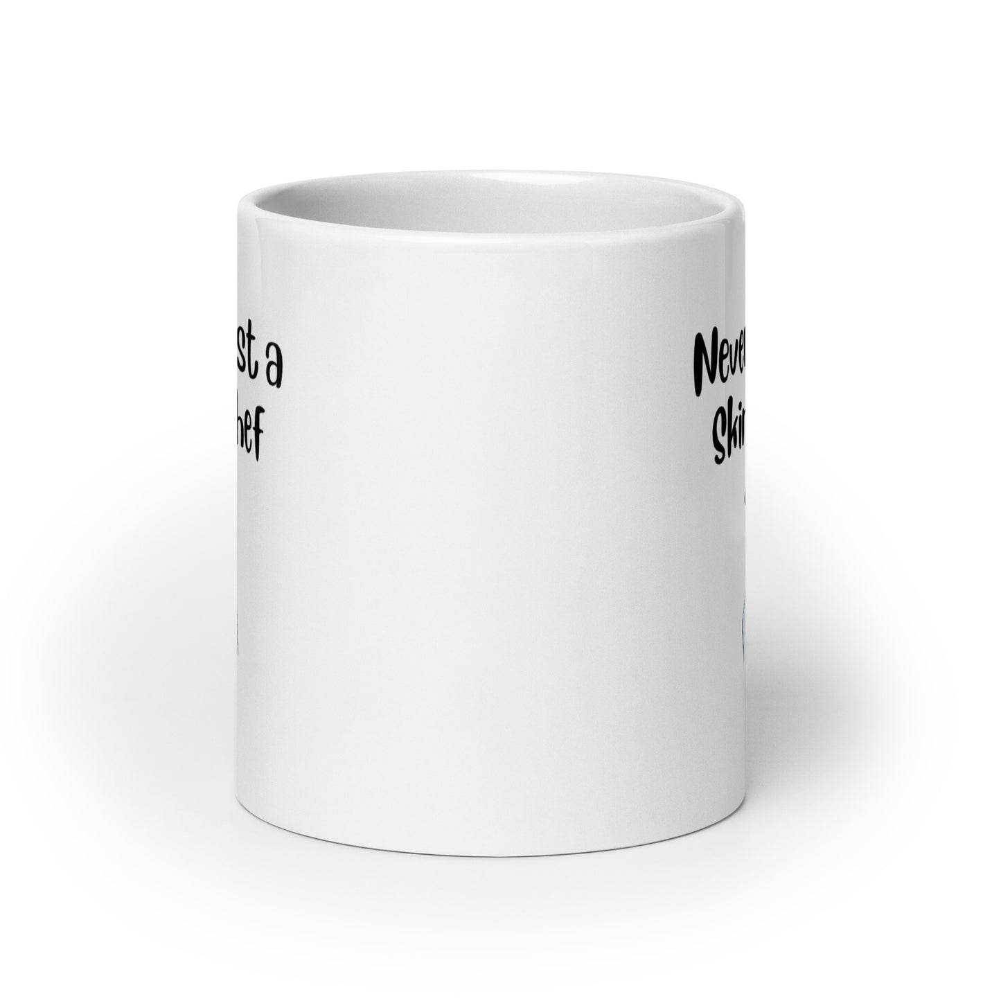 Never Trust a Skinny Chef White Ceramic Coffee Mug