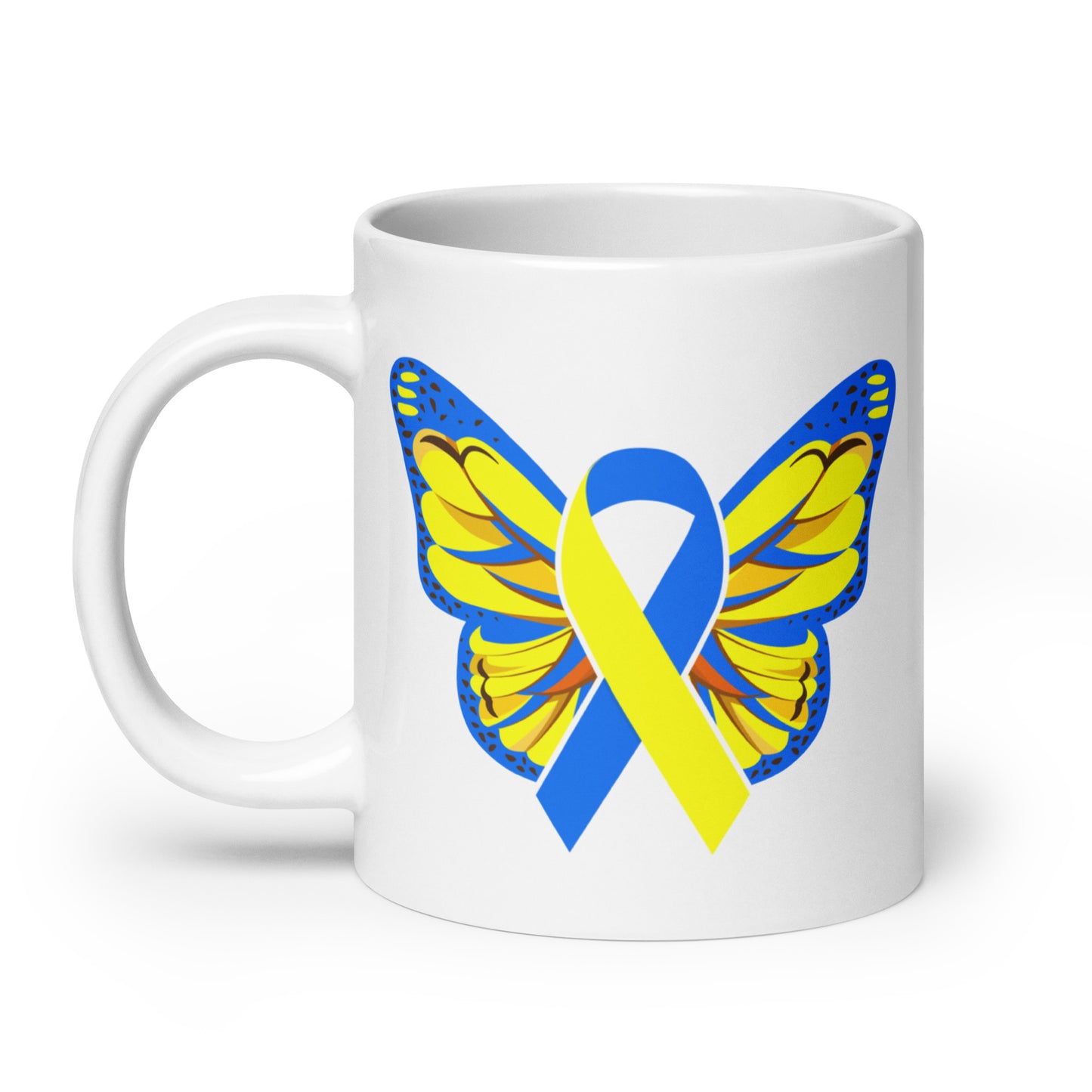 Down Syndrome Awareness Butterfly Ceramic Coffee Mug