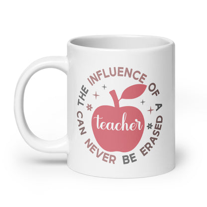 The Influence of a Teacher Can Never Be Erased Ceramic Coffee Mug