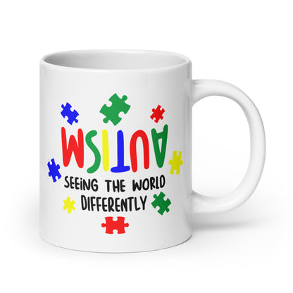 Seeing the World Differently Autism Acceptance Ceramic Coffee Mug