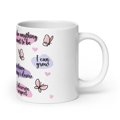 Positive Affirmations Self Care Awareness Ceramic Coffee Mug