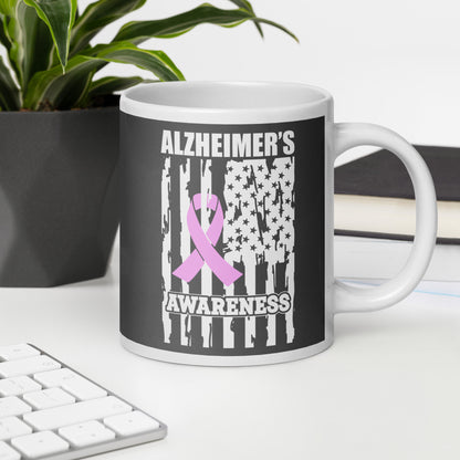 Alzheimer's Awareness Flag Ceramic Coffee Mug