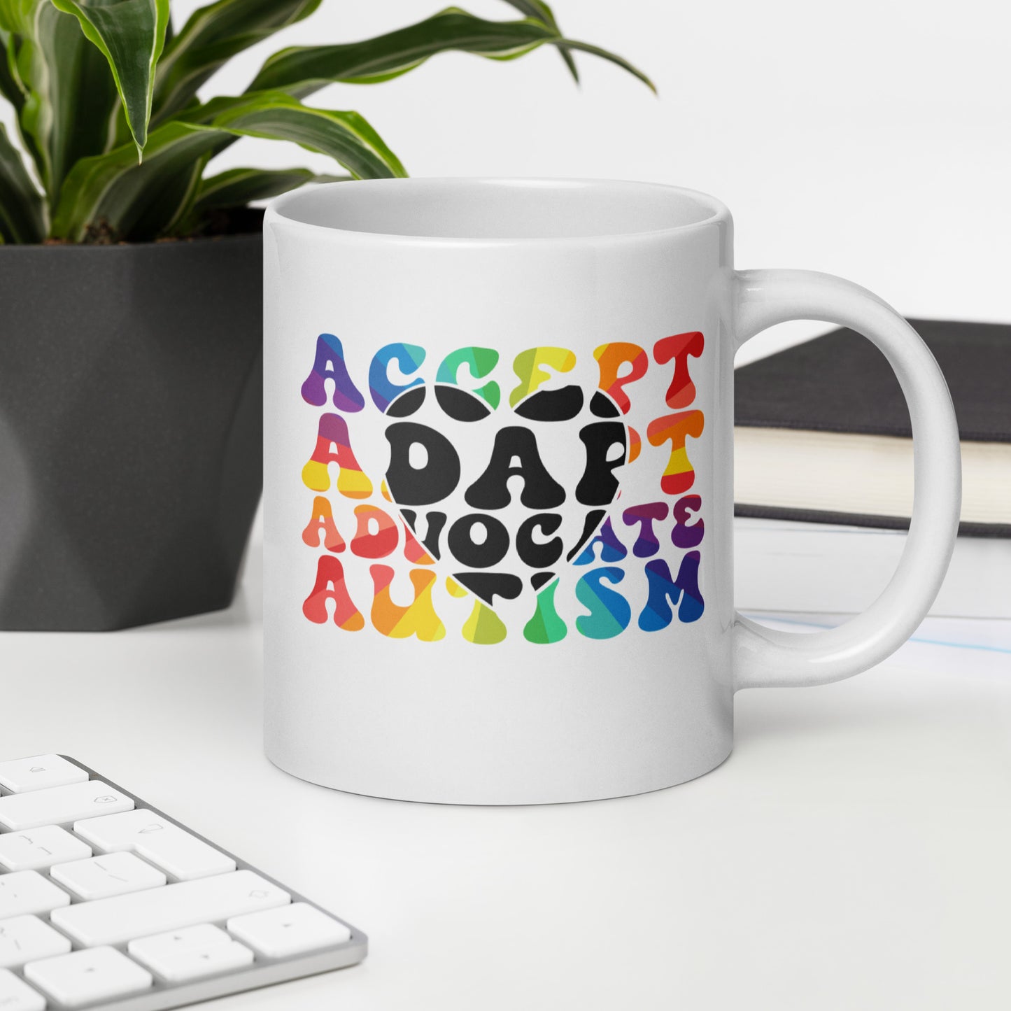 Accept Adapt Advocate Autism Ceramic Coffee Mug