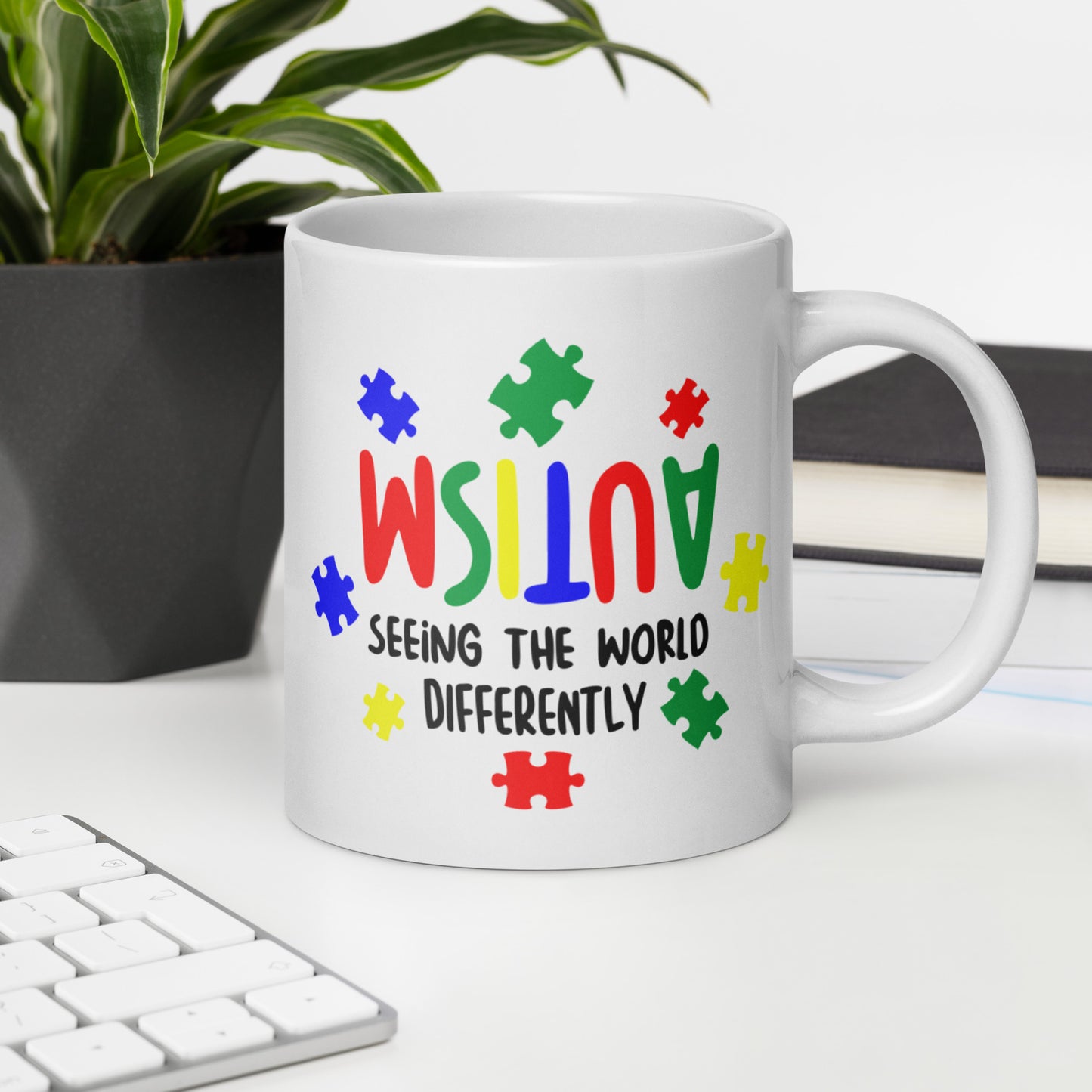 Seeing the World Differently Autism Acceptance Ceramic Coffee Mug