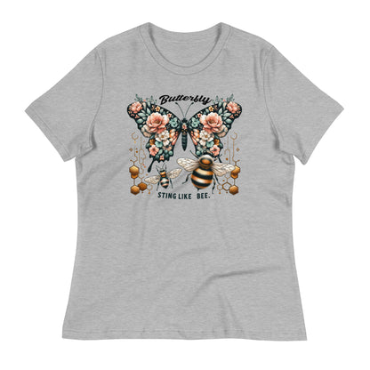 Butterfly Sting Like a Bee Bella Canvas Relaxed Women's T-Shirt