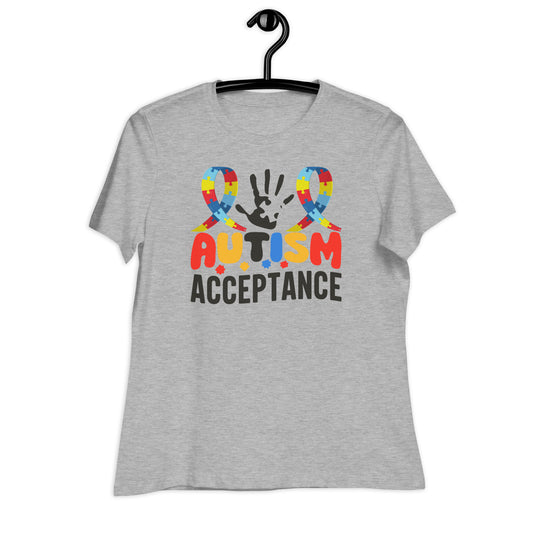 Autism Acceptance Bella Canvas Relaxed Women's T-Shirt