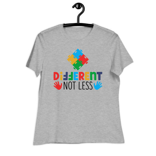 Different Not Less Autism Acceptance Bella Canvas Relaxed Women's T-Shirt