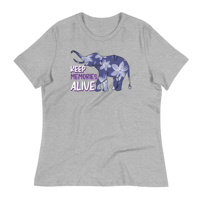 Keep Memories Alive Alzheimer's Awareness Bella Canvas Relaxed Women's T-Shirt