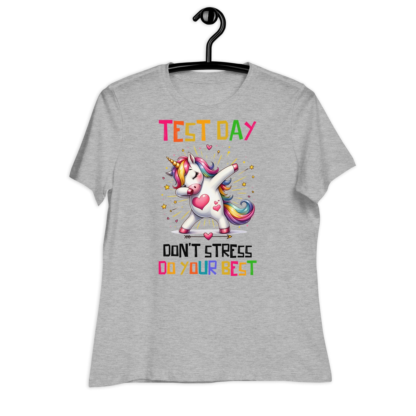 Test Day Don't Stress, Do Your Best Teacher Bella Canvas Relaxed Women's T-Shirt